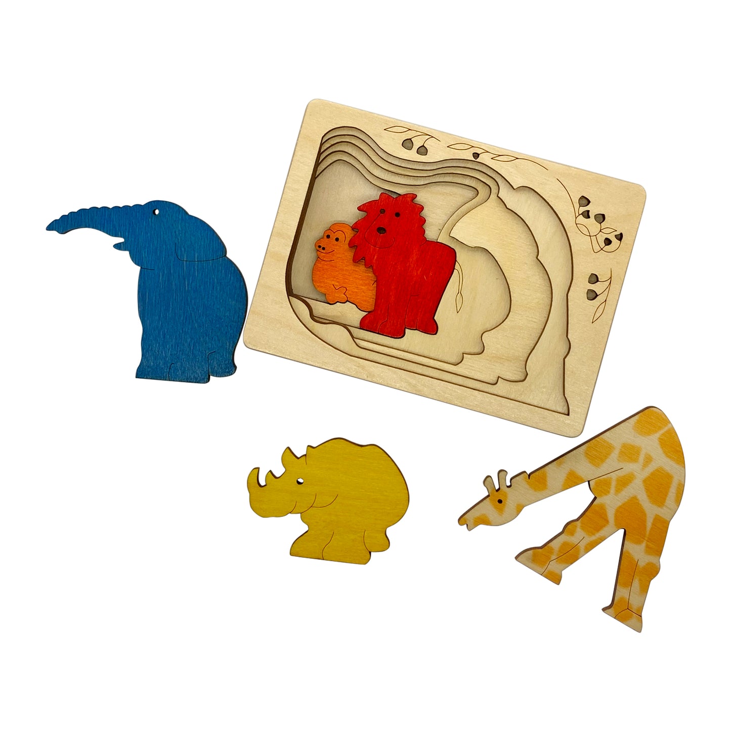 Wooden Grassland Puzzles Board