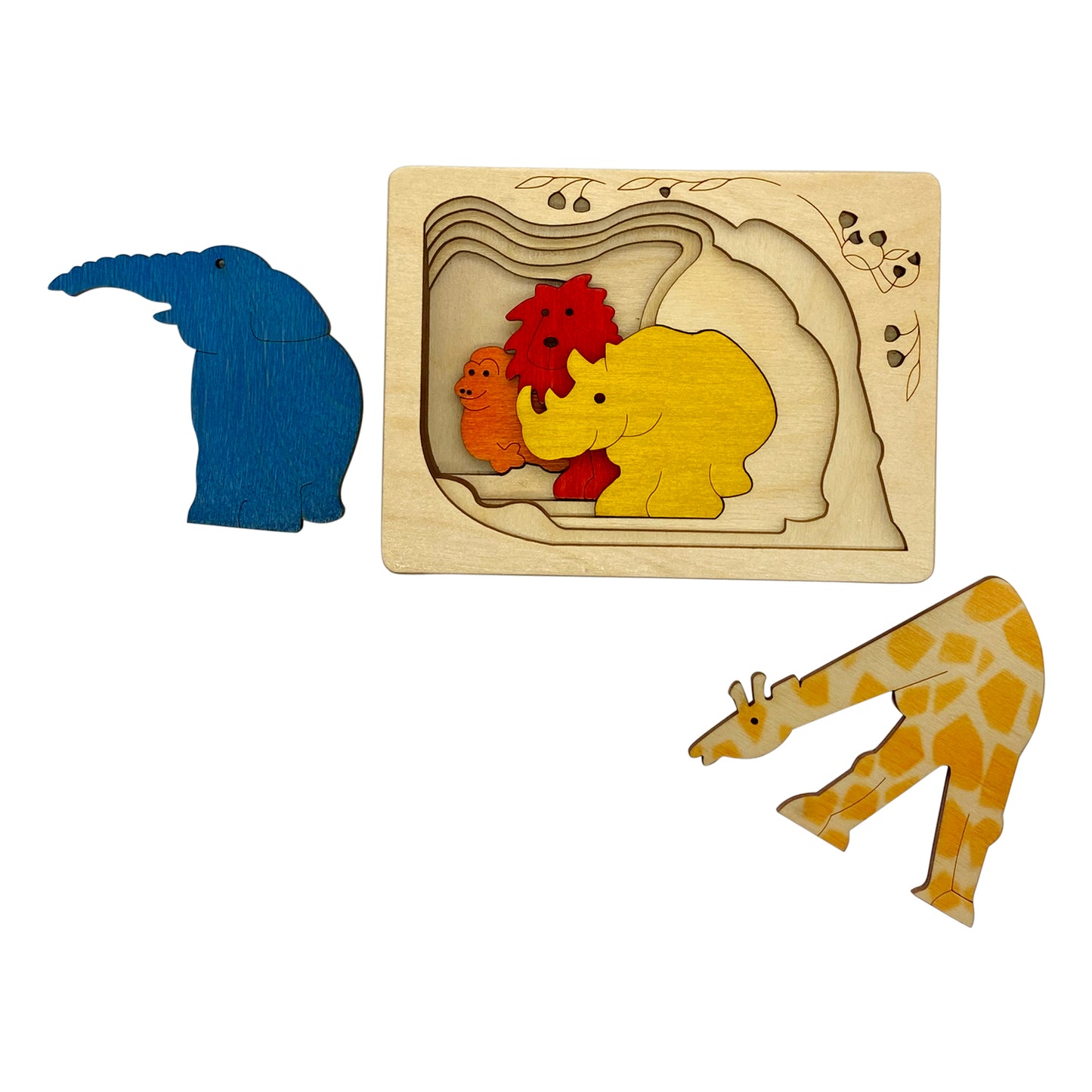 Wooden Grassland Puzzles Board