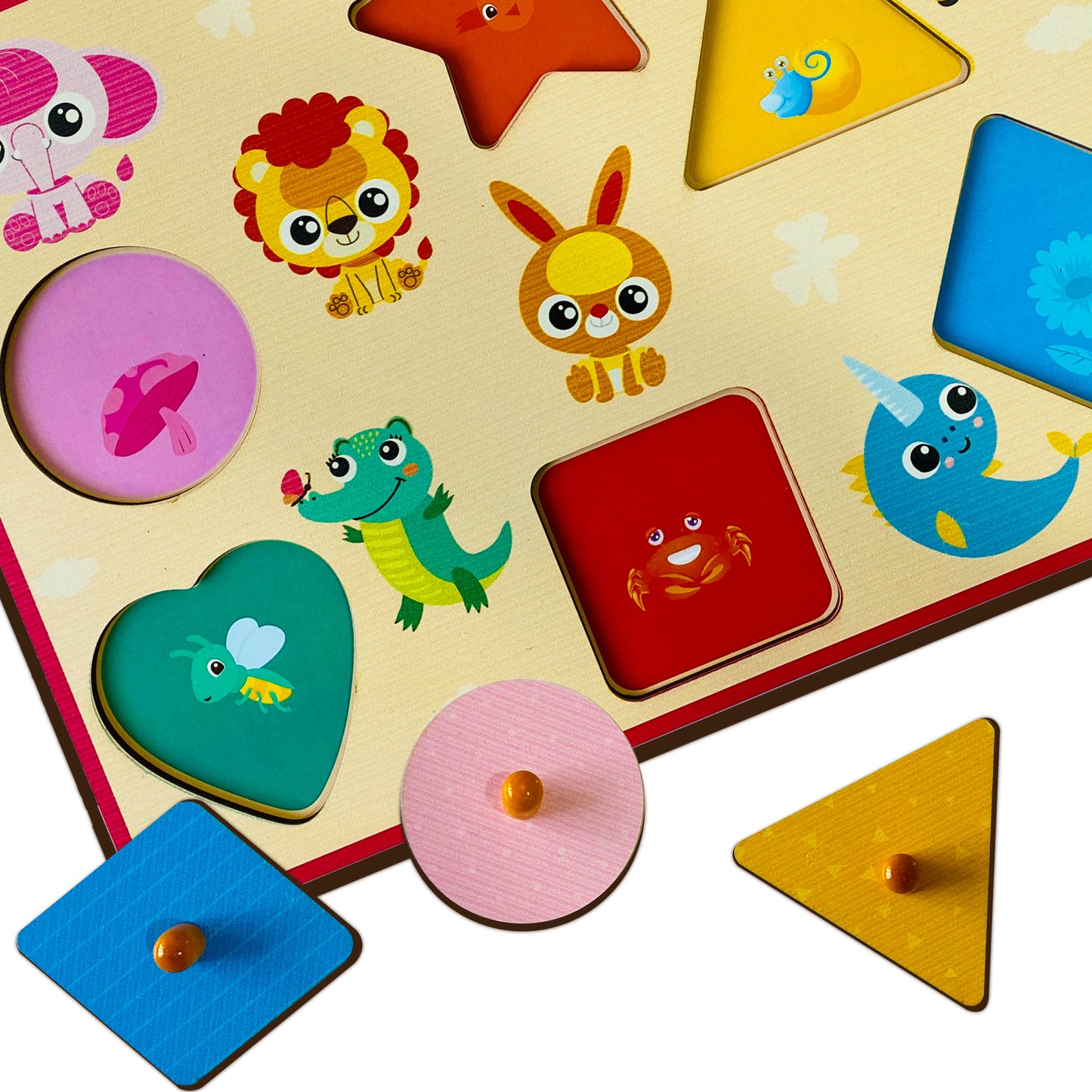 Wooden Hide N See Shape Sorter Puzzle