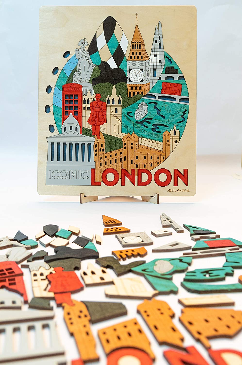 Wooden Iconic London Puzzle Board