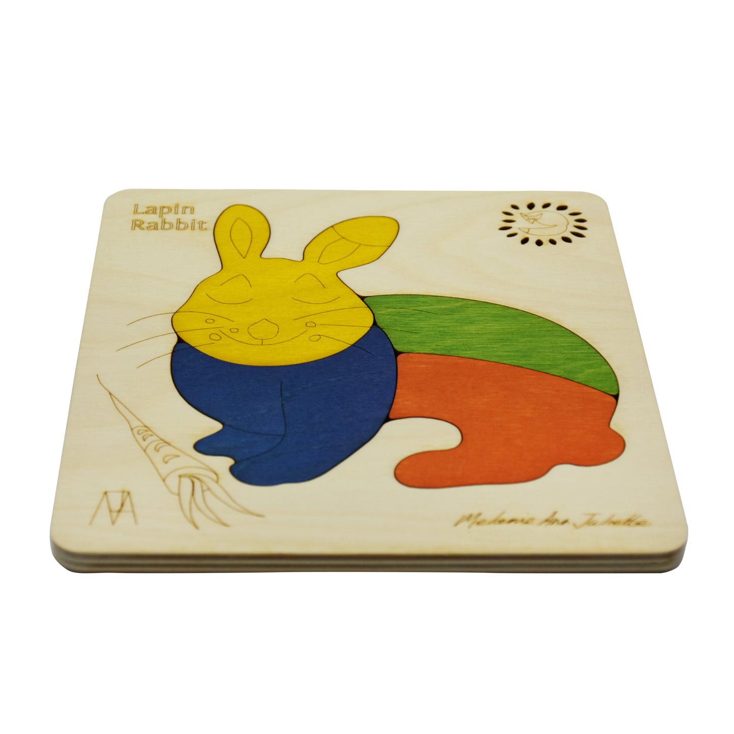 Wooden Lapin Rabbit Puzzle Board
