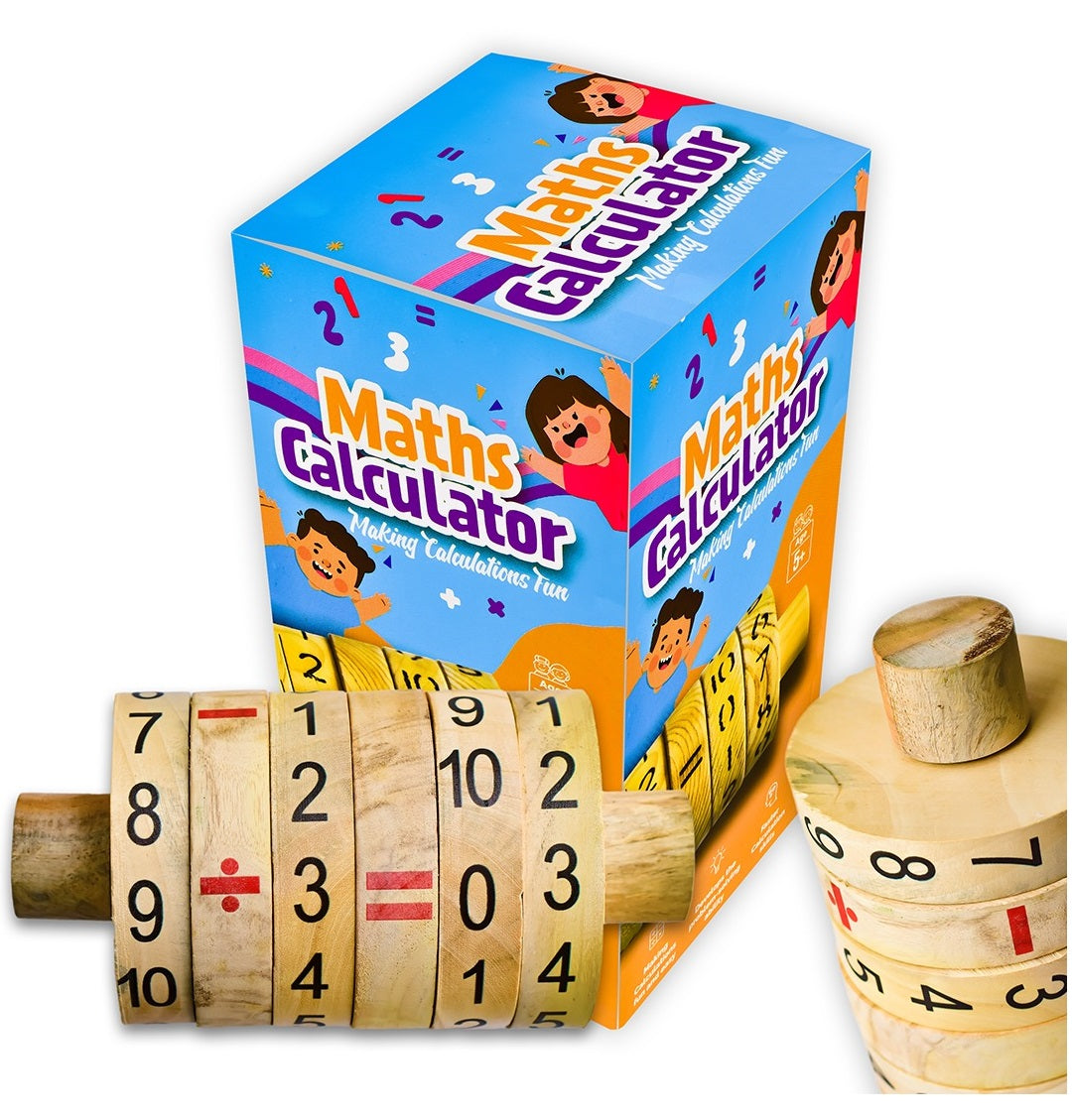 Wooden Learning Maths Calculator