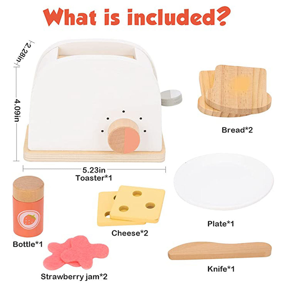 Wooden Little Toasty Kitchen Toy - Set of 10