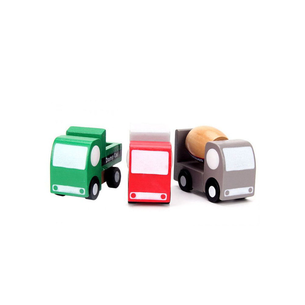Wooden Little Wagon Toy Cars Mini Vehicles Set