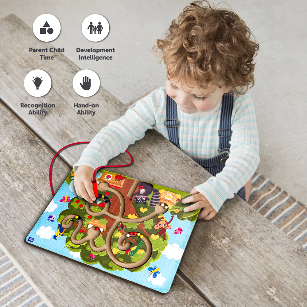 Wooden Magnetic Tree Maze Game