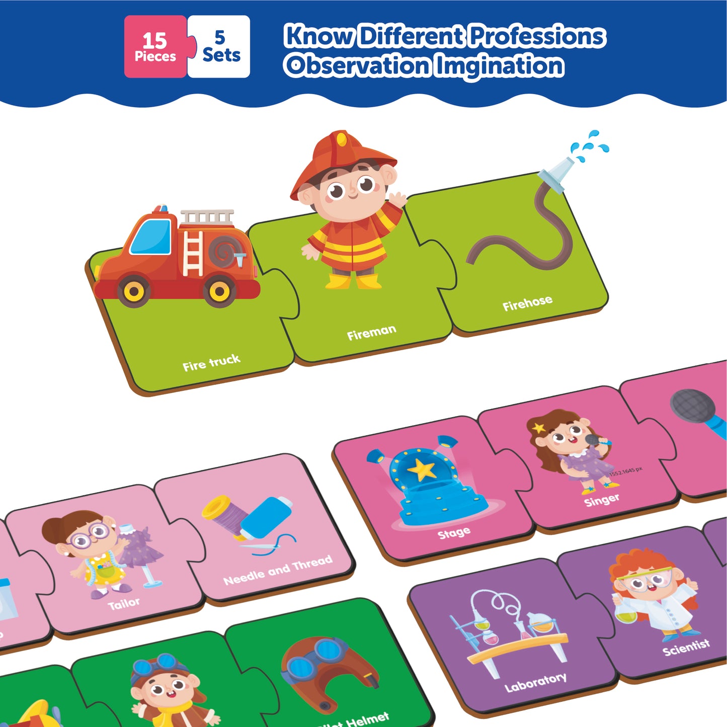 Wooden Matching Profession Puzzle Series 2