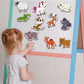 Wooden Multicolor Magnetic Animals Cutouts