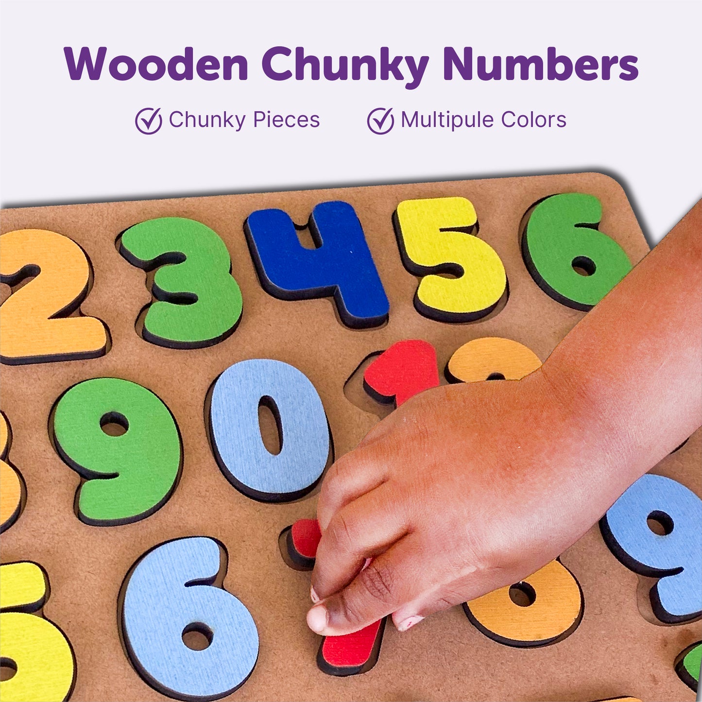 Wooden Number Shape Learing Puzzle