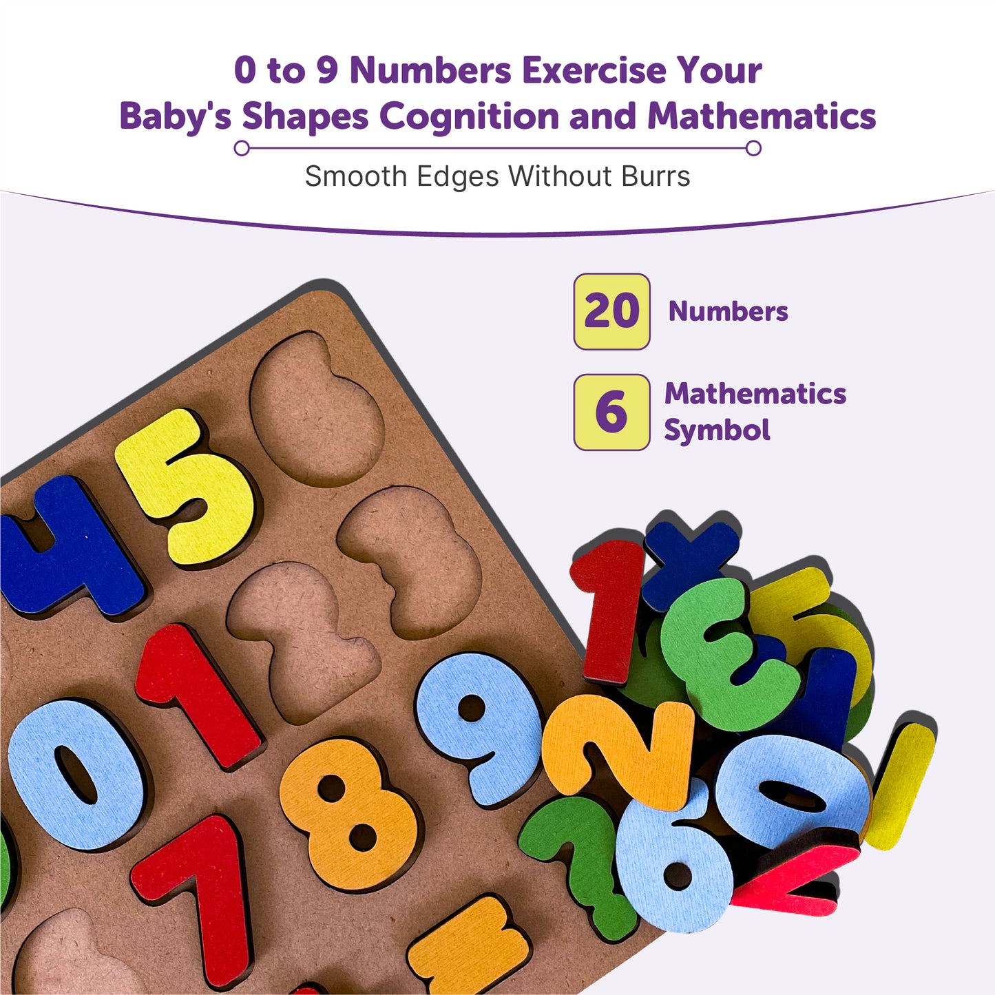 Wooden Number Shape Learing Puzzle