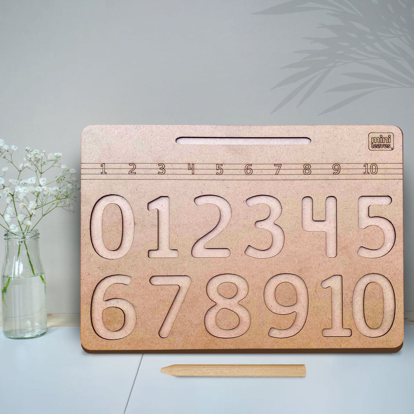 Wooden Number Tracing Board