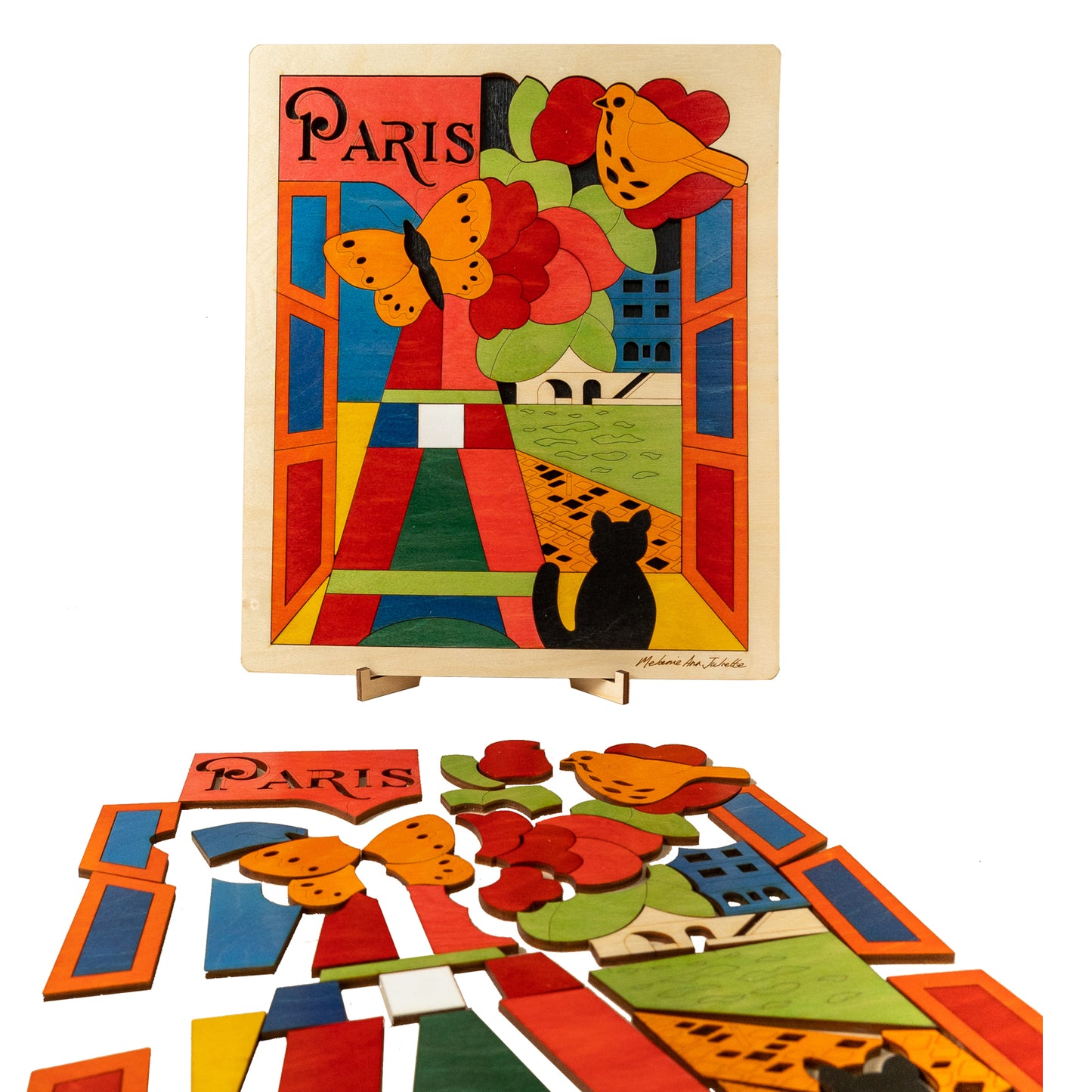 Wooden Paris Puzzle Board
