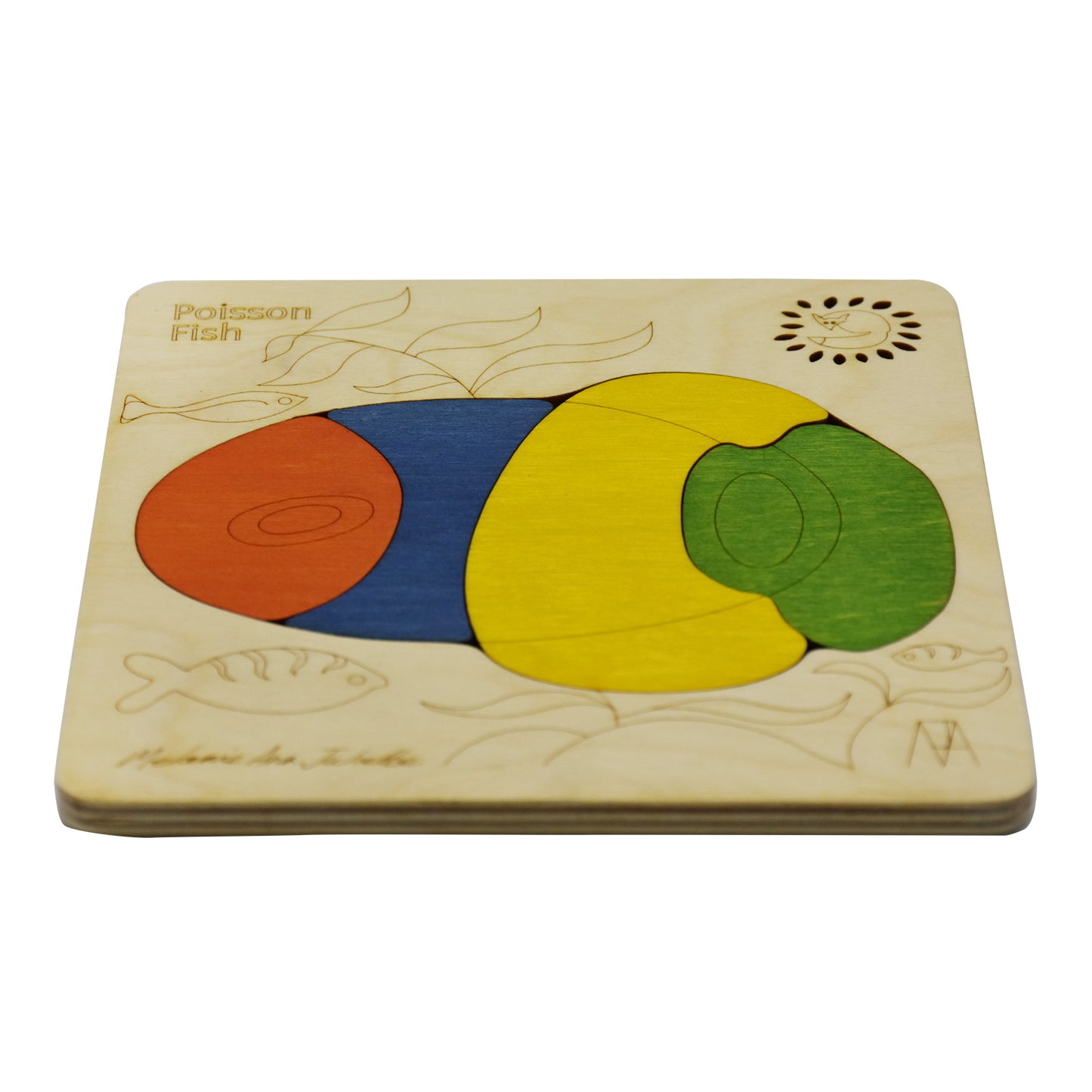 Wooden Poisson Fish Puzzle Board