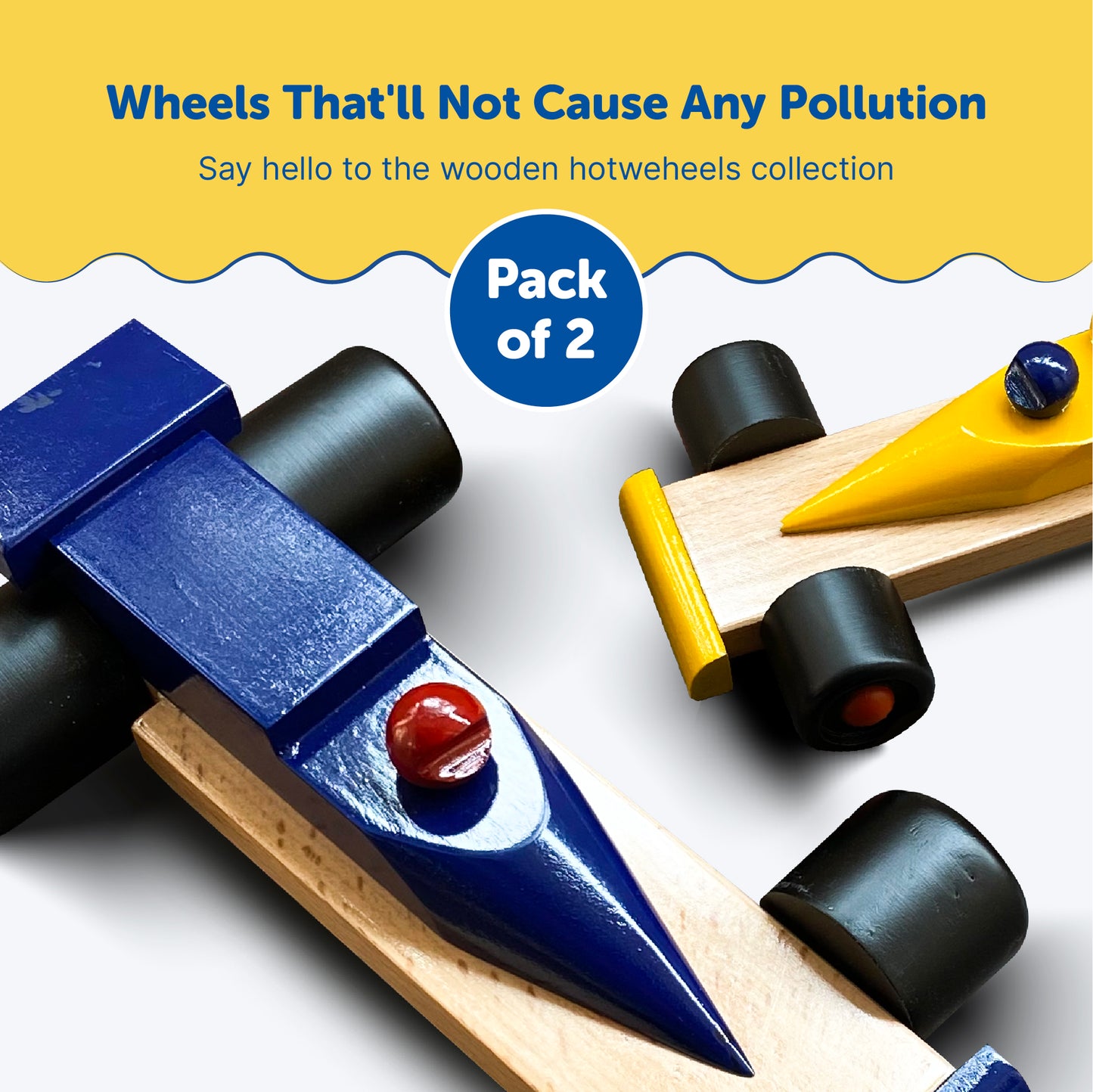 Wooden Racing Car Push Pull Toy