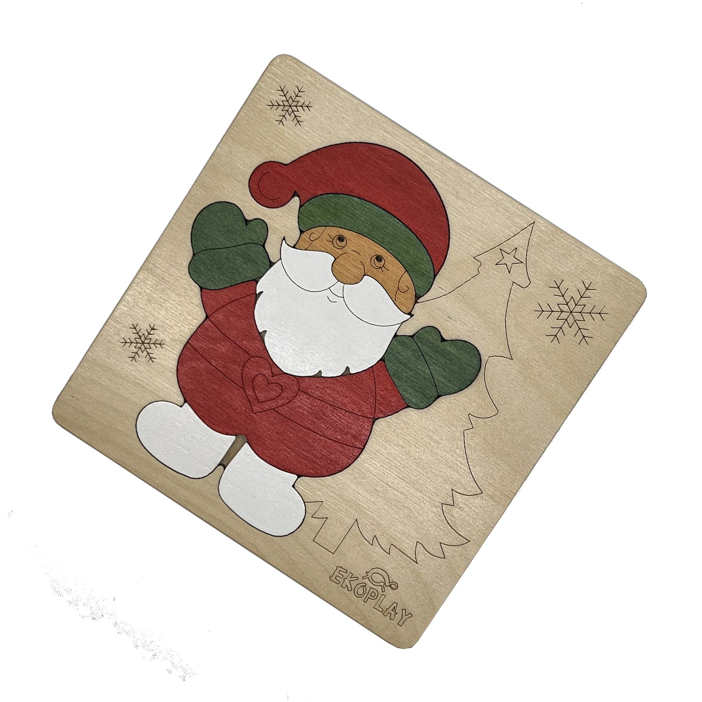 Wooden Santa Claus Puzzle Board
