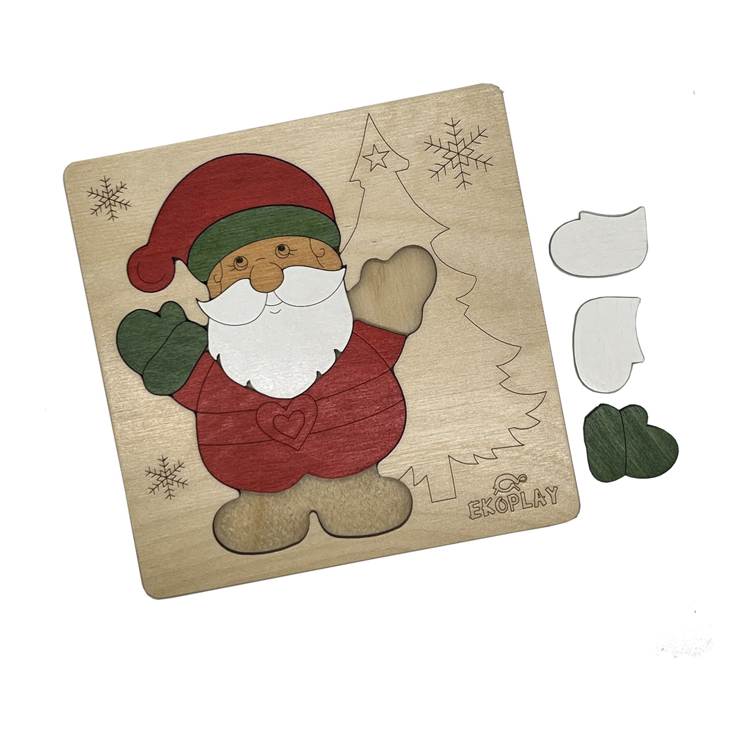 Wooden Santa Claus Puzzle Board