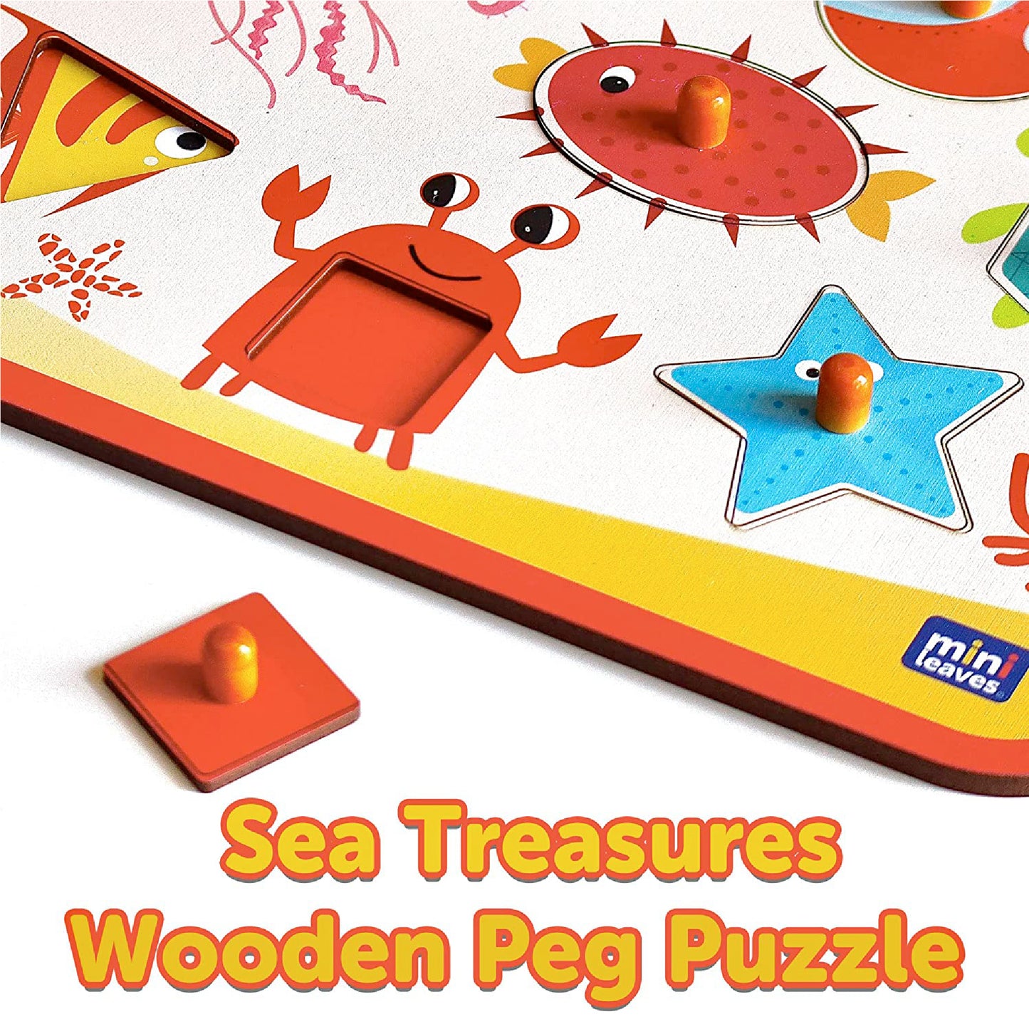 Wooden Sea Treasures Shape Sorter Puzzle