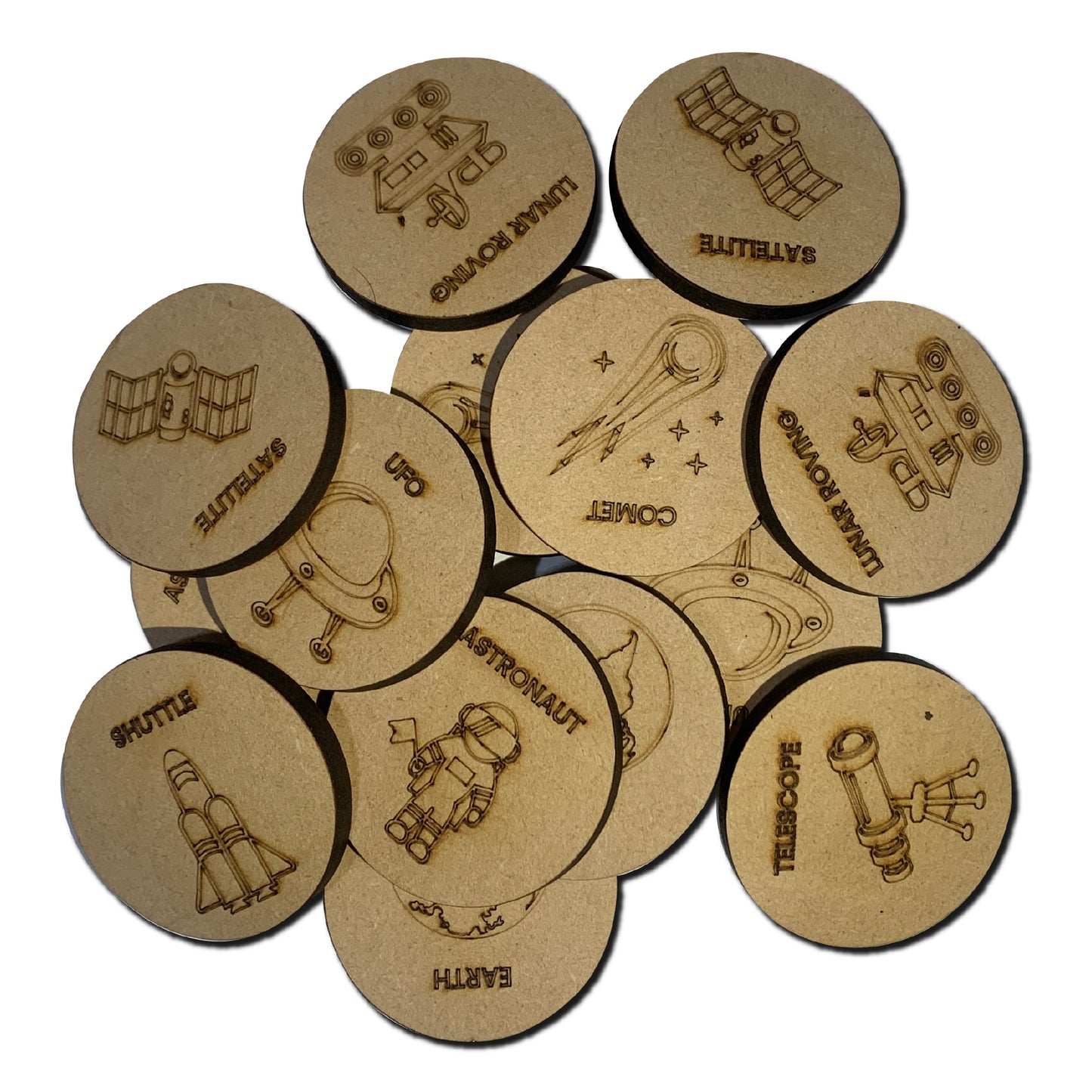 Wooden Space Exploration Card Game