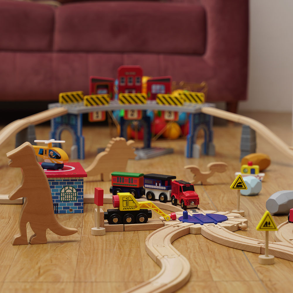 Wooden The Dino Land - Complete Set