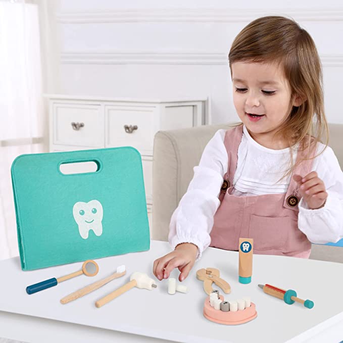 Wooden Tiny Teeth Doctor Toy Kit