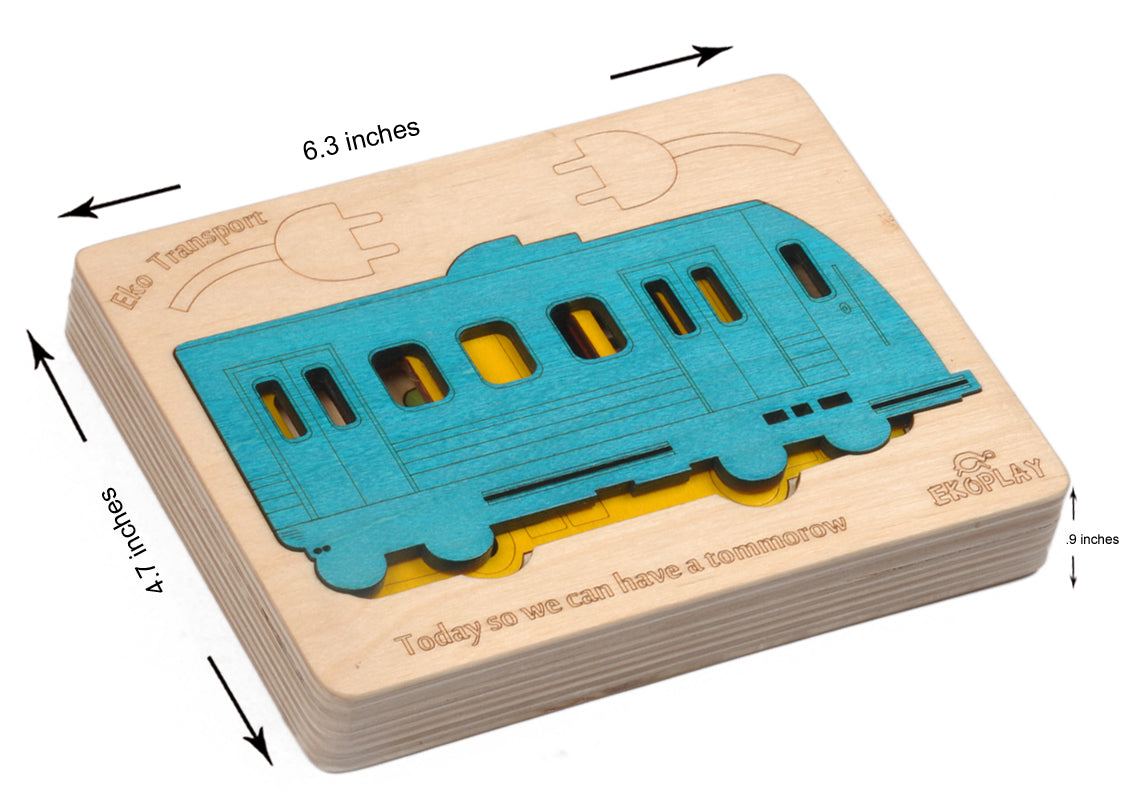 Wooden Transport Puzzle Board