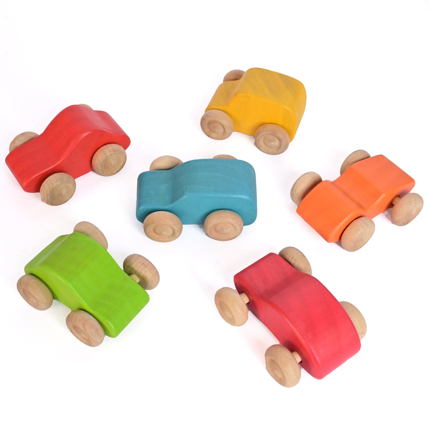 Wooden Wild Track - Set of 6 Cars Toy