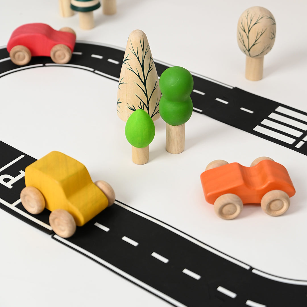 Wooden Wild Track Tropical - Set of 12 Track, 7 Tropical Trees & 3 Cars
