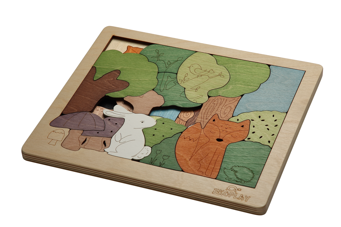 Wooden Woodlands Puzzle Board