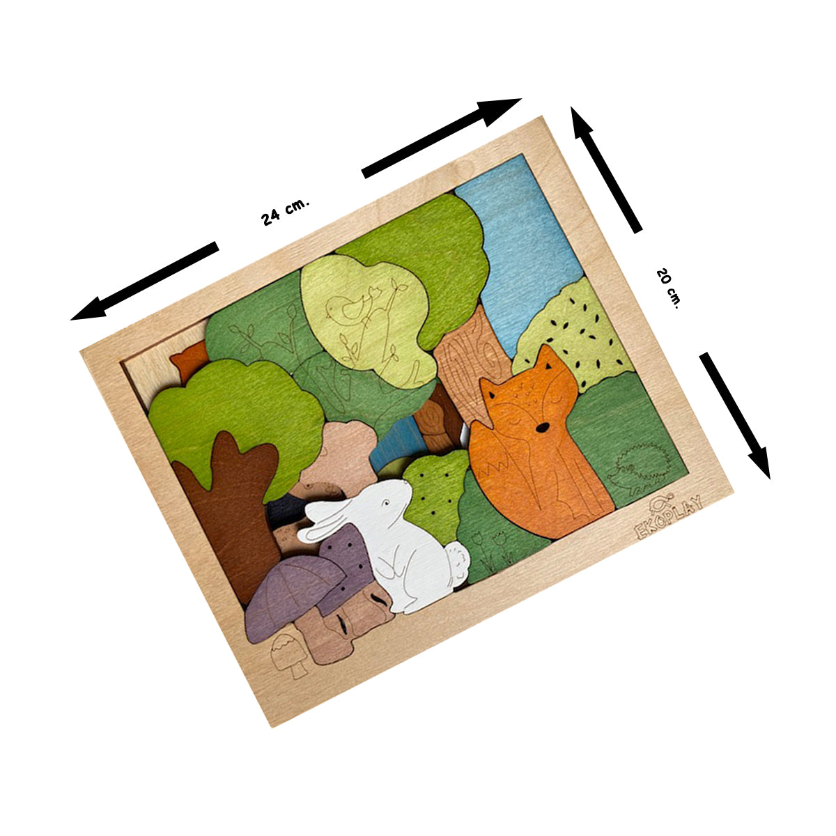 Wooden Woodlands Puzzle Board