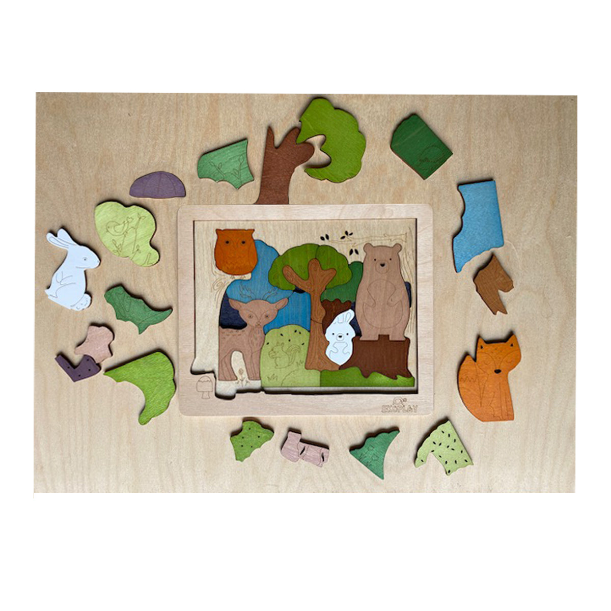 Wooden Woodlands Puzzle Board