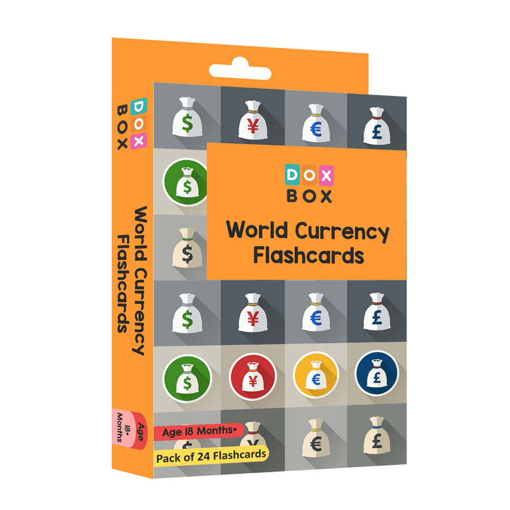 World Currency Flashcards - Pack of 24