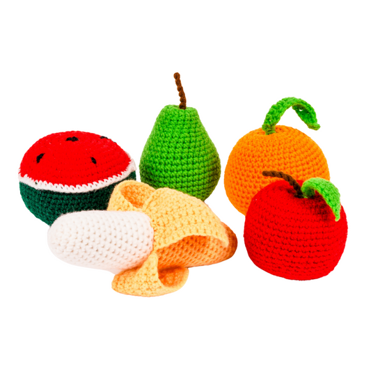Crocheted fruit toys for kids to play - (5 Pcs)