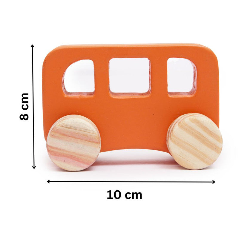 Wooden School Bus Vehicle Toy