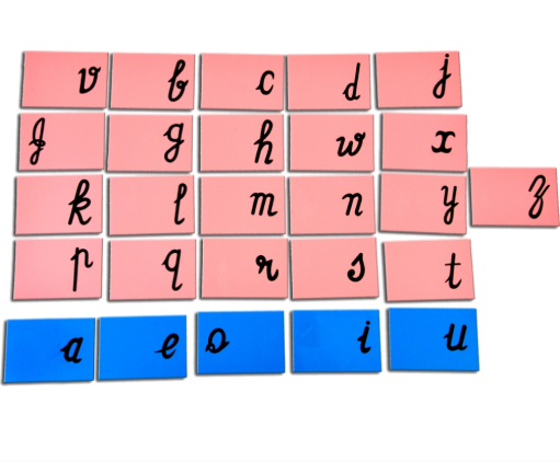 English Cursive Letter Tracing Sandpaper
