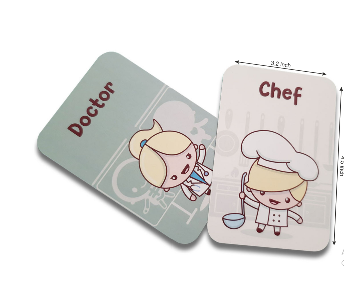 Flashcards 5 Combo (Pack of Animals, Fruits, Vegetables, Professions, Space)