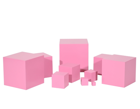 Montessori Pink Tower - Teak Wood