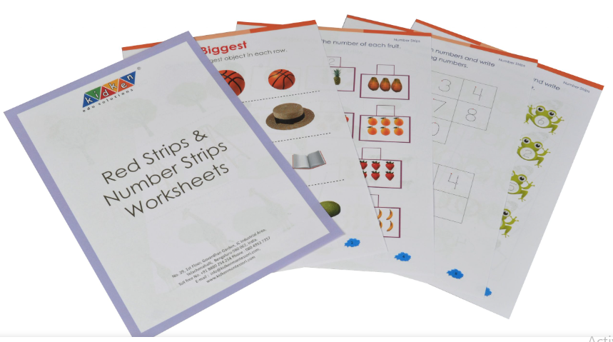 Number Rods -Teak wood (Free Worksheets Included)