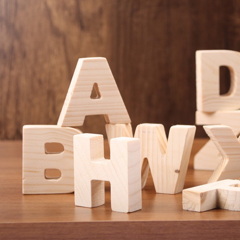 Wooden Alphabets Uppercase Letters