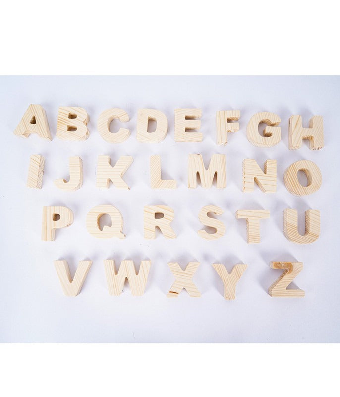 Wooden Alphabets Uppercase Letters