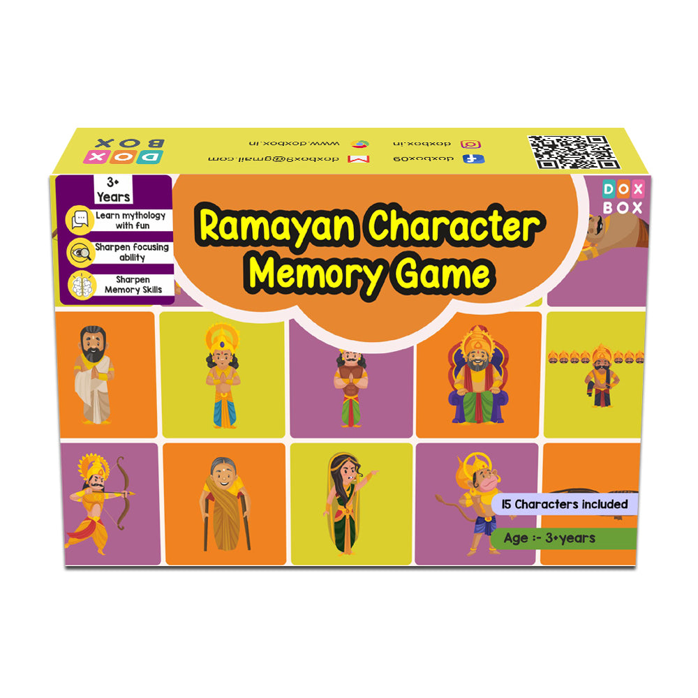 Ramayan Character Memory Card Game Flashcards - Pack of 26( Includes 13 Character)