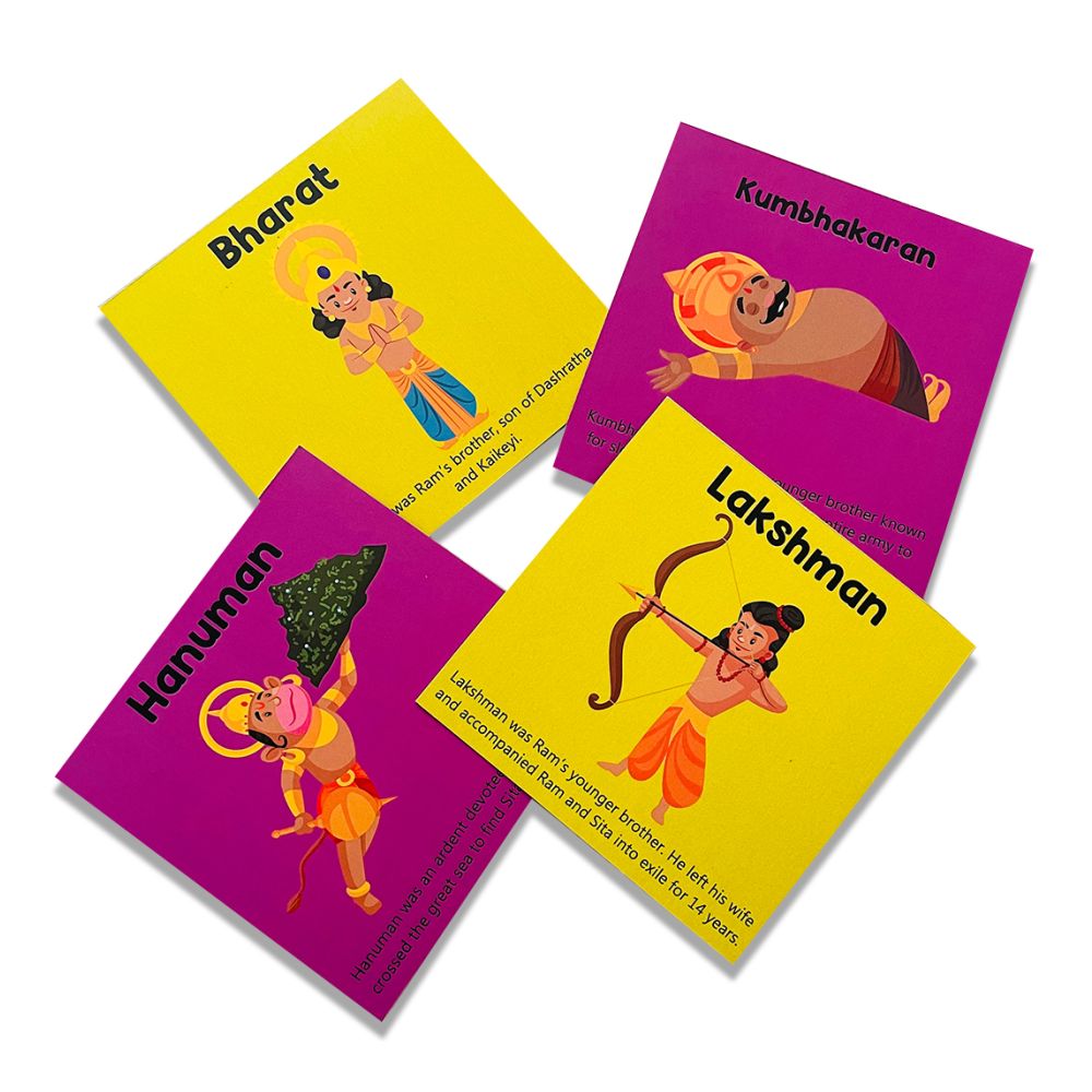 Ramayan Character Memory Card Game Flashcards - Pack of 26( Includes 13 Character)