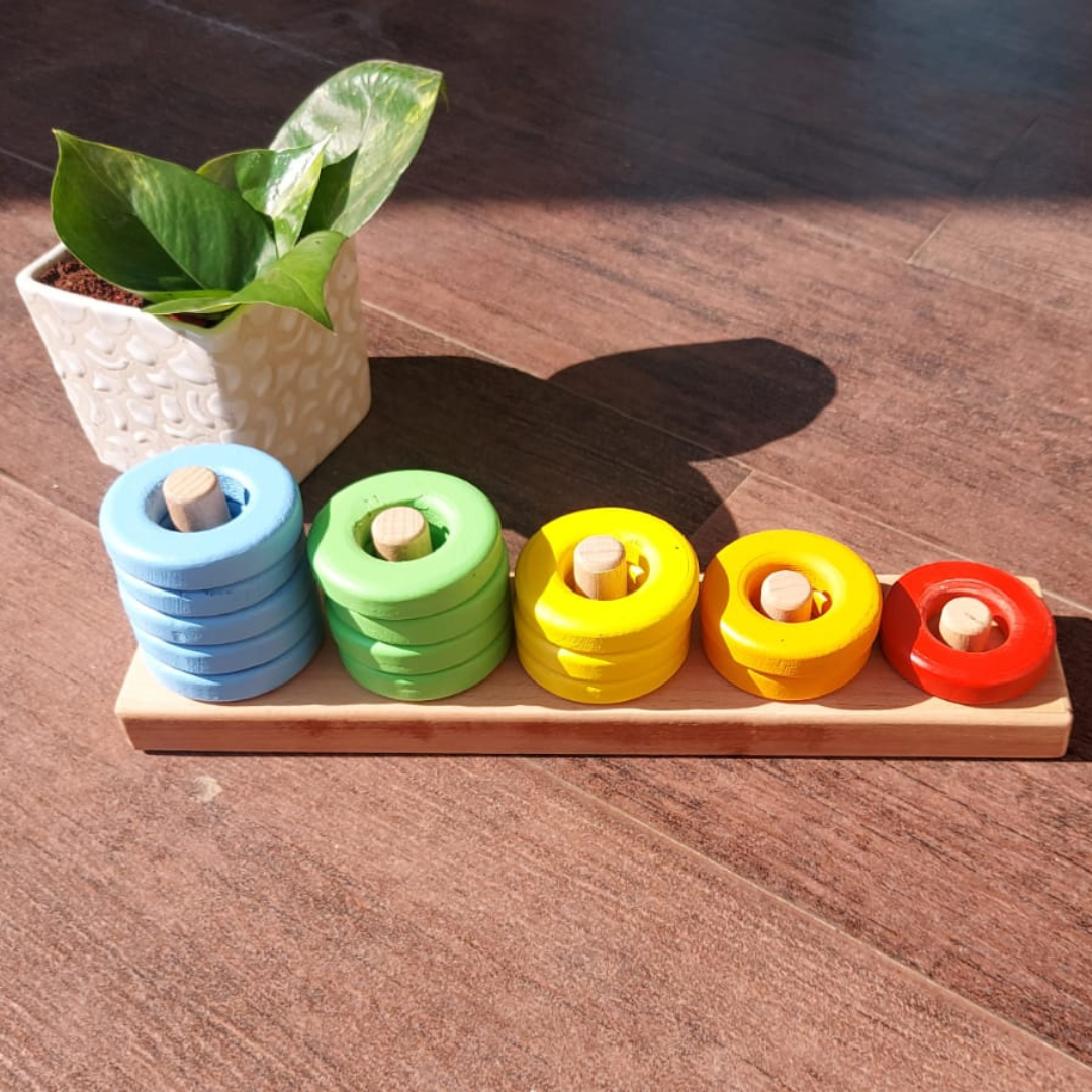 Wooden Ring Stacker Toy