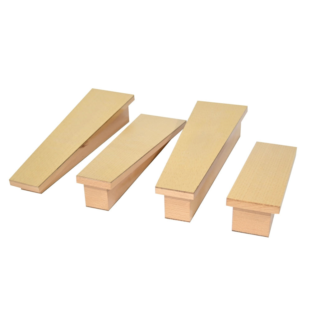 Montessori Knobless Wooden Cylinder Card Learning Set