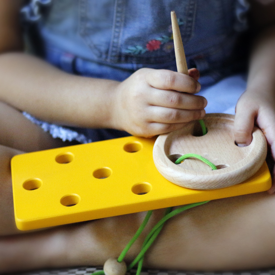 Wooden Stitch A Button Sewing Toy