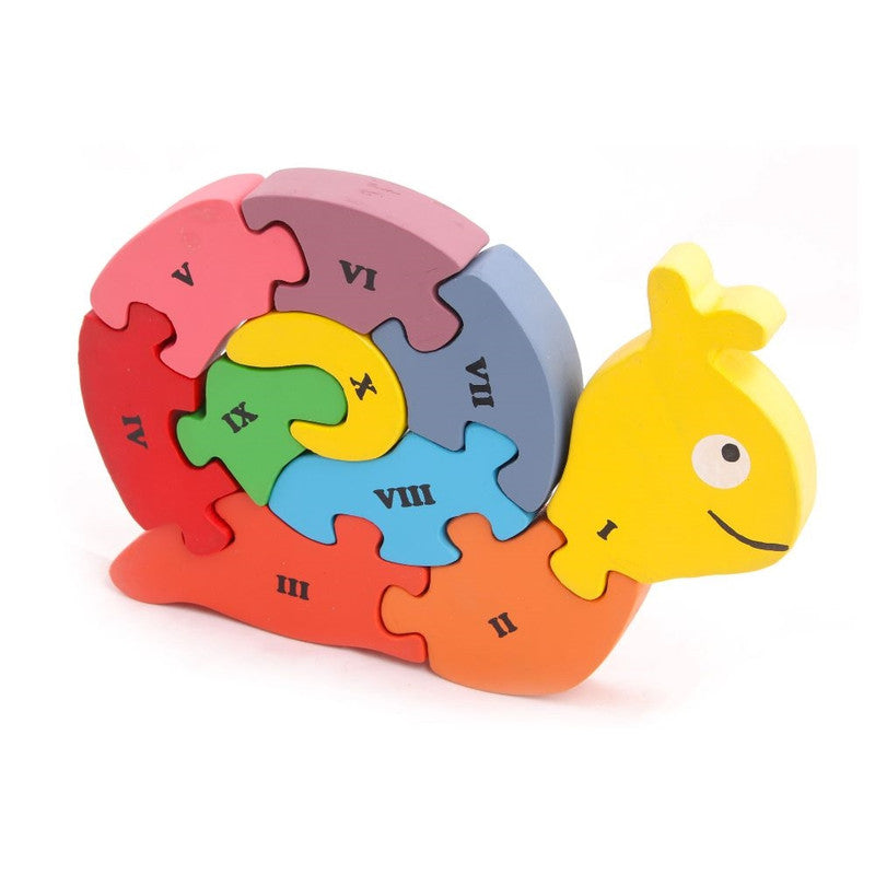 Wooden Snail Number Counting Puzzle