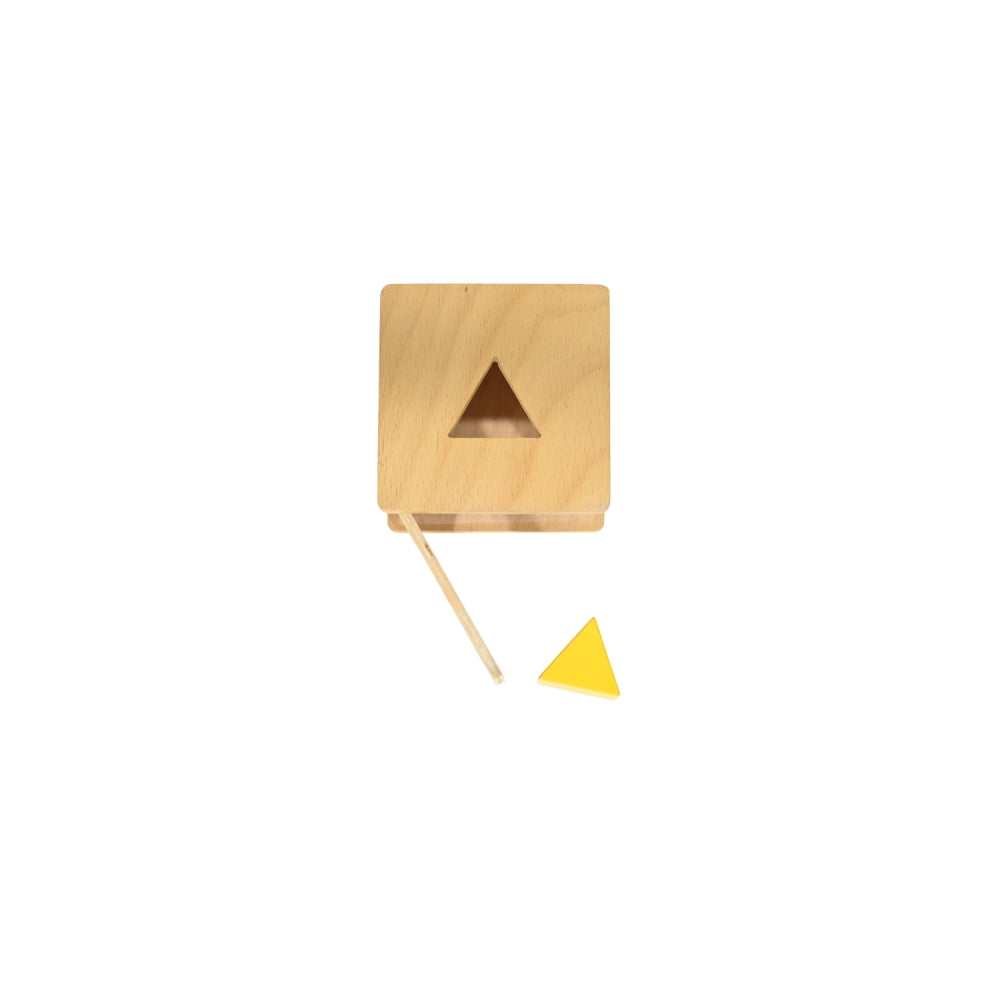 Montessori Imbucare Box Triangle Hole Wooden Toy