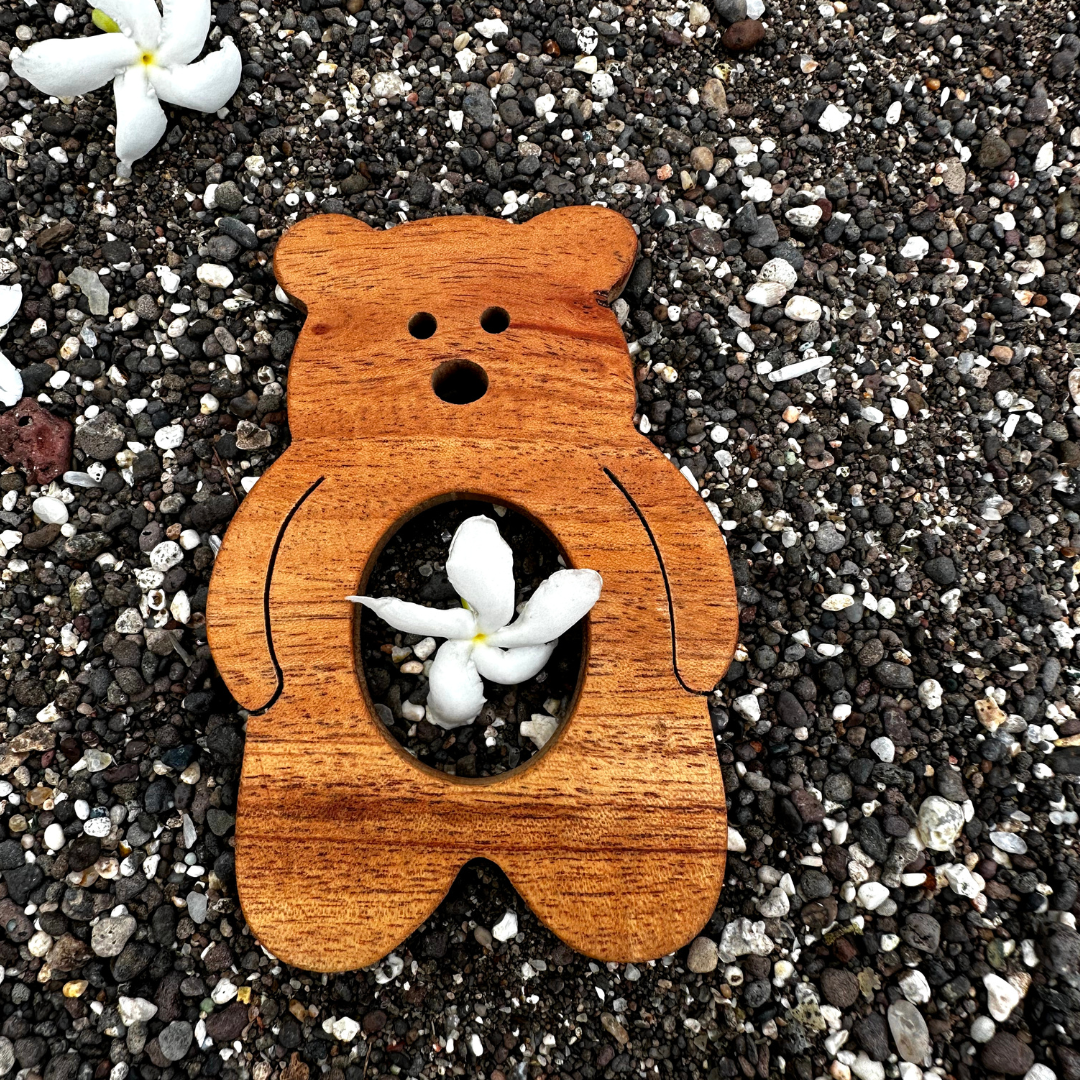 Wooden The Cheer Bear Teether & Funny Bunny Rattle