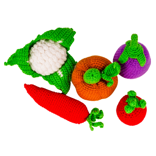 Vegetable toys crocheted for kids  - (5 Pcs)