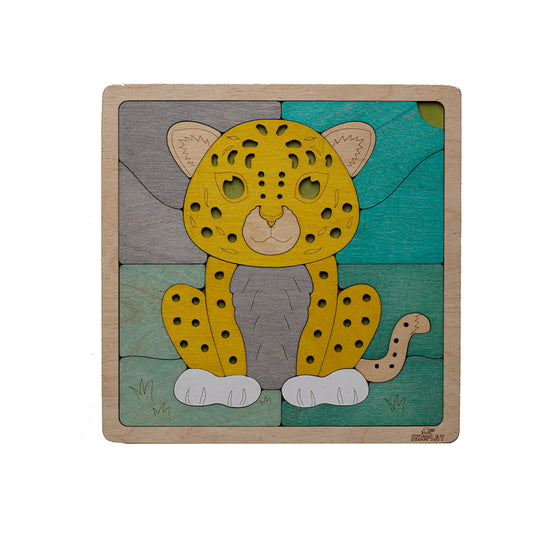 Wooden Amur Leopard Puzzle