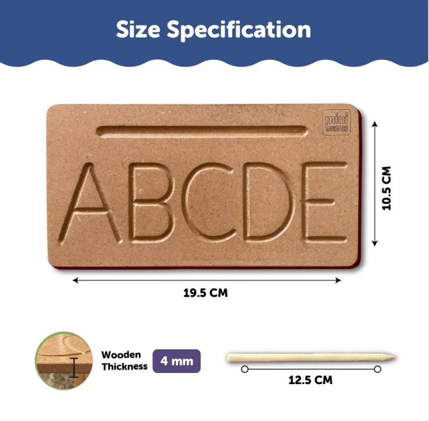 Wooden Capital Alphabet Tracing Board