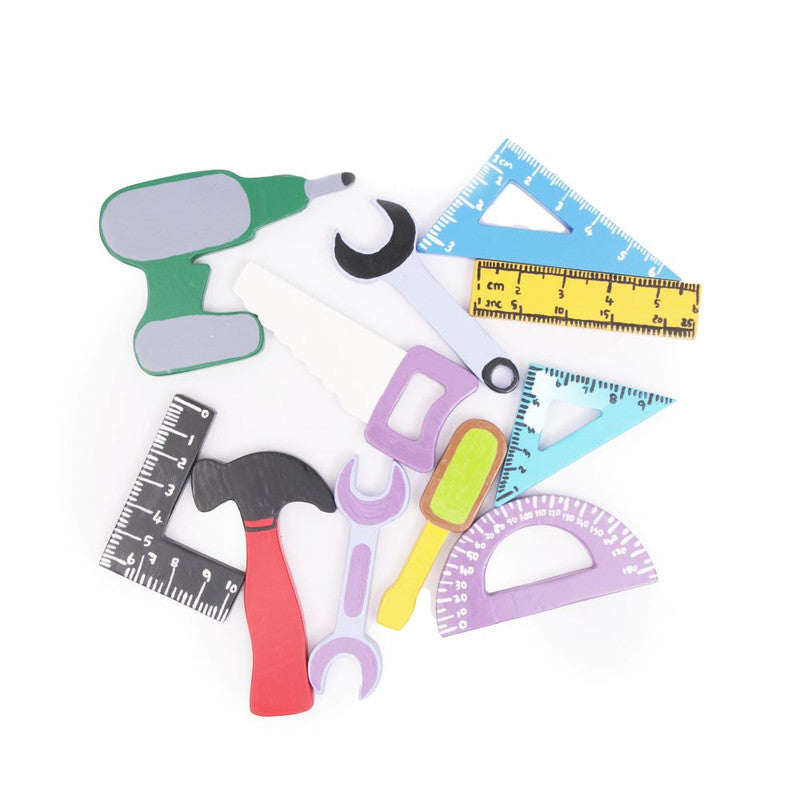 Wooden Carpenter Tool - Set of 11 Pieces